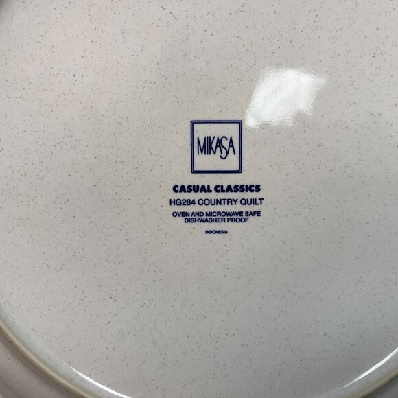 Mikasa Casual Classics HG284 Country Quilt Chop Serving Platter Plate 12.25" - Picture 4 of 4